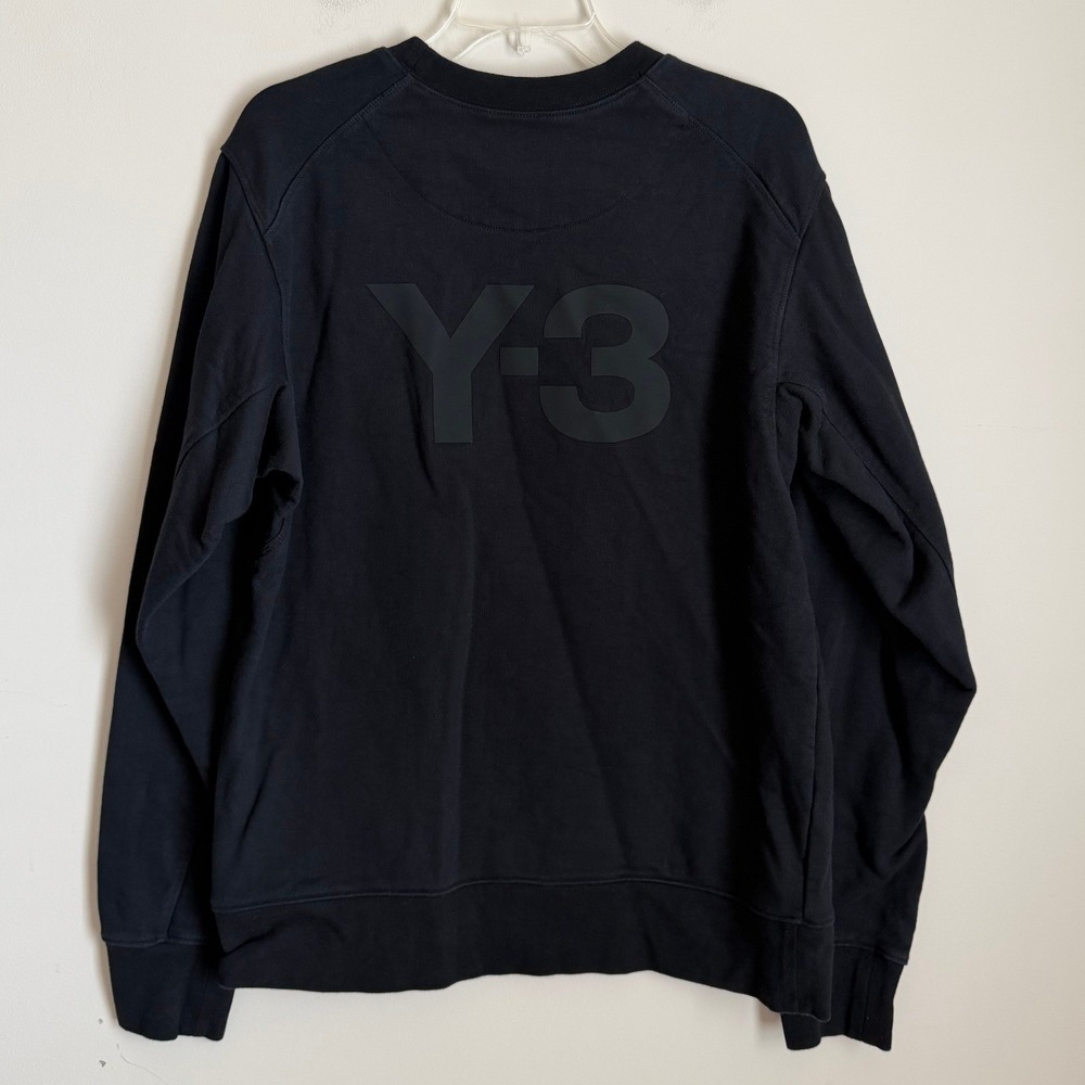 Y-3 Yohji Yamamoto Crewneck Sweatshirt Mens Large Adidas Y3 Black Pullover